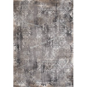 Абстрактный ковер дизайн 99 коричневый с серым